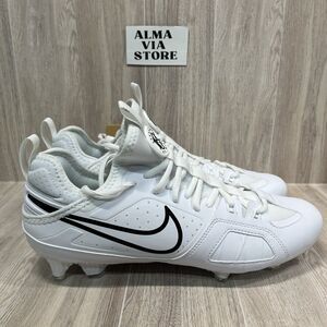 Nike Huarache 9 Varsity Lacrosse LAX Cleats White Black FD0090-101 Mens Size 9.5